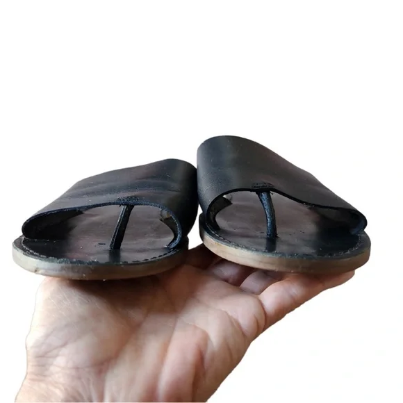 Madewell Boardwalk Post Slide Sandal True Black size 8 - Picture 3 of 7